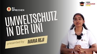 UMWELTSCHUTZ IN DER UNI  B2 SPRECHEN  HEIM LANGUAGE ZONE [upl. by Hayn705]