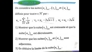 suites numériques 2 bac SM Ex 44 page 105 Almoufid [upl. by Kally688]