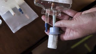 How To Administer IV Medication Using Gravity Infusion  Sutter Infusion Pharmacy Services [upl. by Barvick115]