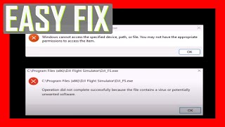 EASY FIX Windows cannot access the specified device OR File contains a virus or unwanted software [upl. by Onairda705]