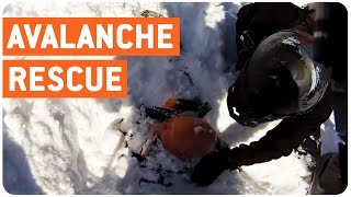 Snowmobilers Save Man From Snow Avalanche  Best Friends Ever [upl. by Arihsa]