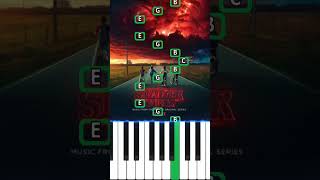 Stranger Things Theme Piano Tutorial shorts [upl. by Hynda596]