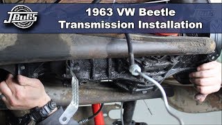 JBugs  1963 VW Beetle  Transmission Installation [upl. by Halvaard]