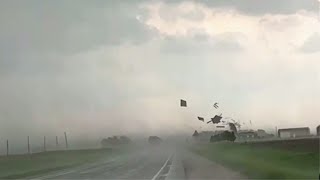 TORNADO OUTBREAK IN IOWA  Close Range Footage 5212024 [upl. by Armalda]