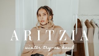 ARITZIA WINTER HAUL 2021  The Slouch Coat  Agency Suit  Guell Sweater [upl. by Kcirdehs351]