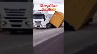 Heavy driver Hai 🇺🇸😱😲 America container paltasorts automobile america gadi viralvideo truck [upl. by Lered]