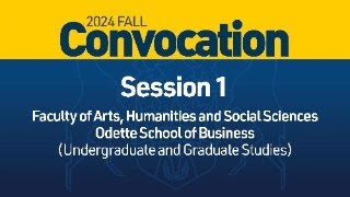 2024 Fall Convocation  Session 1 [upl. by Enitsirhc639]