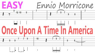 Ennio Morricone  Once Upon A Time In America Guitar Solo TabBackingTrack [upl. by Garnes]