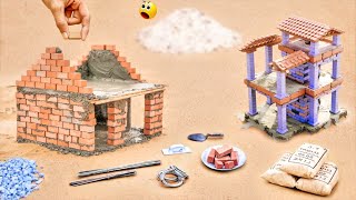 diy mini tractor bricks house construction science project  house construction  MiniTractor100 [upl. by Naltiac]