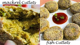 Mackerel Cutlets  Bangade Cutlets  Fish Cutlet Recipe  Goan Fish cutlet recipe [upl. by Odlopoel]