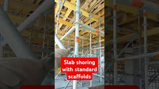 Slab shoring with scaffold material [upl. by Granville]