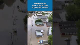 Vermont flooding Watch drone footage of Lyndonville Vermont [upl. by Horatius]