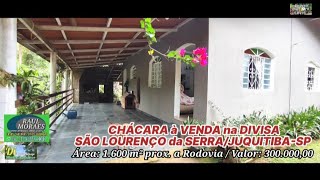 Chácara à Venda em São Lourenço da Serra Divisa Com Juquitiba SP1600 m² R30000000 NEGOCIÁVEL [upl. by Delogu]