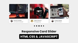 How to Create Responsive Card Slider in HTML CSS amp JavaScript  SwiperJs [upl. by Maon]