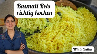 Gelber Basmatireis  GRUNDREZEPT  Basmatireis richtig kochen mit Tipps [upl. by Roland]