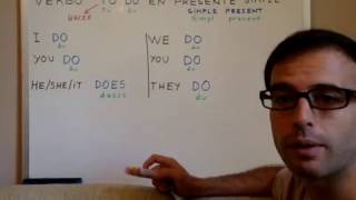 CLASES DE INGLES 8 Verbo ingles TO DO hacer PRESENTE [upl. by Adran]