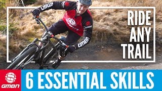 6 Essential Skills To Ride Any Basic Mountain Bike Trail  MTB Skills [upl. by Sklar630]