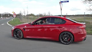 Alfa Romeo Giulia Quadrifoglio 29 V6 with RAGAZZON EXHAUST Lovely Accelerations [upl. by Assilac]