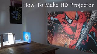 DIY Projector  How to make Smartphone Projector at home very easy [upl. by Honeyman]