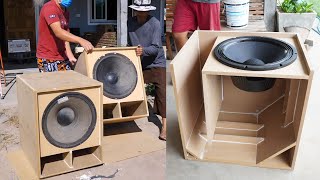 Instructions for designing the most detailed subwoofer enclosures  18 inch bass subwoofer box [upl. by Thain]