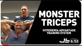 Grow Triceps with Milos Sarcev amp the Hyperemia Advantage Training System [upl. by Ahteral]