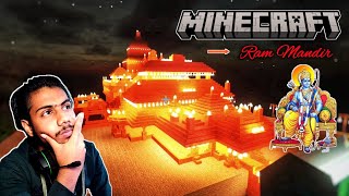 BUILDING RAM MANDIR IN MINECRAFT🛐MINECRAFT LIVE🔴 [upl. by Bac]