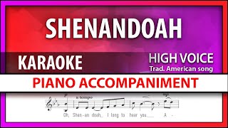 Shenandoah Karaoke Trad American song High voice 🇺🇸 [upl. by Hotchkiss]