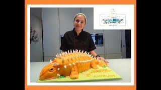 Ankylosaurus dinosaur cake process Torta dinosaurio [upl. by Duyne]