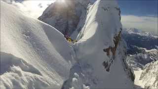 Freeride in Cristallo Steep Skiing in Canale Vallençan Canale del Prete GoPro HD [upl. by Averell]