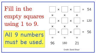 Cross Math Puzzle  Multiplication Puzzle with Explanation with English subtitles [upl. by Belicia]