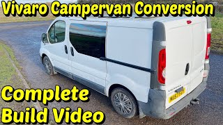 DIY Campervan Conversion  90 Minute Vivaro Complete Van Build Video [upl. by Enilegna]