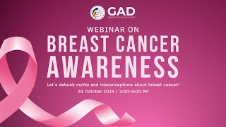 Webinar on Breast Cancer Awareness  29 October 2024  200 PM to 300 PM [upl. by Adnima]