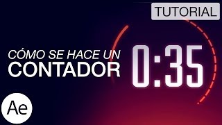 Cómo hacer un contador  Tutorial After Effects [upl. by Noicpesnoc]