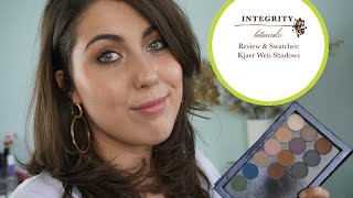 REVIEW amp SWATCHES KJAER WEIS EYE SHADOWS ALL 13 SHADES  Integrity Botanicals [upl. by Fleur]