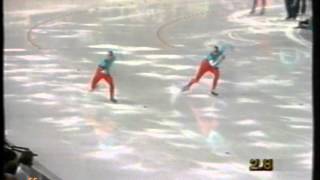 Winter Olympic Games Calgary 1988  500 m Henriksen  Pierce [upl. by Anitnerolf]