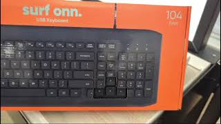 onn USB Computer Keyboard with 104Keys 5 ft Cable Windows and Mac Compatible Gray [upl. by Mcnalley344]