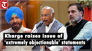 Mallikarjun Kharge raises issue of ‘extremely objectionable’ statements targeting Rahul Gandhi [upl. by Darnell]