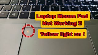 Laptop mouse pad not working  Mouse pad yellow light on । Amin On The Way [upl. by Naitsirk]