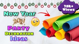 New Year Decoration Ideas 2022How to Make Happy New Year BannerDIY New Year Party Decoration Ideas [upl. by Brom]