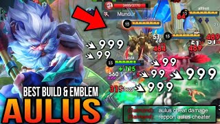 AULUS ONE SHOTE BUILD AND EMBLEM 2024 ENEMY THINK IM CHEATING💀 recomended build for solo ranked [upl. by Lanae943]