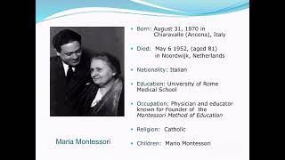 montessori Methodology Of TEACHINGLIFE HISTORY OF DRMARIA MONTESSORI MONTESSORI TTC [upl. by Arok137]