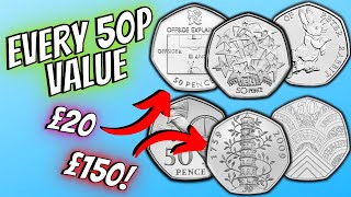 What is EVERY 50p Coin REALLY Worth UK Circulation [upl. by Eugaet]