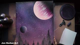 SPRAY PAINT ART on CANVAS [upl. by Htennaj951]