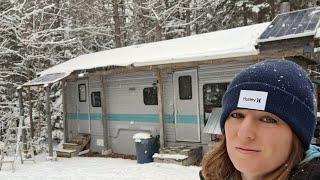 Snow Days at the Camper  Full Time Off Grid RV Living [upl. by Alexia]