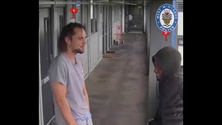 CCTV shows murderer laughing with friend shortly before killing him [upl. by Otrevogir]