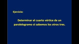 Ejercicio con vértices de un paralelogramo [upl. by Dranek]