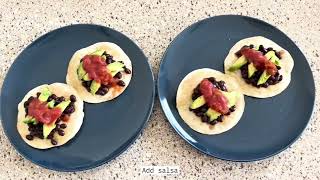 Easy Black Bean and Salsa Tostados [upl. by Animlehliw]