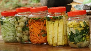 Pickled Veggies  Quick Pickles  Cucumber  Carrot  Gooseberry  Lime  Pineapple [upl. by Lleryt]