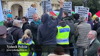 PROPALESTINSKÁ DEMONSTRACE V PRAZE S NÁSLEDNÝM POCHODEM [upl. by Nnaed165]