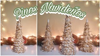 COMO HACER PINOS NAVIDEÑOS CON PAPEL  Diy Navidad  Marialis [upl. by Attenweiler]